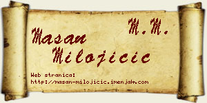 Mašan Milojičić vizit kartica